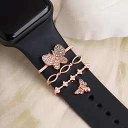 JOKER & WITCH Women Set Of 4 Stone-Studded Watch Charms-picture-12