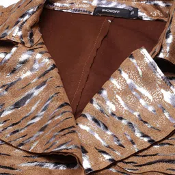 SHOWOFF Printed Double Breasted Notched Lapel Trench Coat image 3