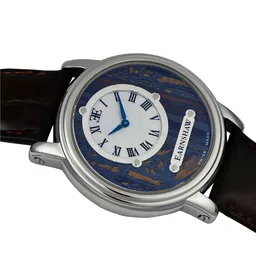 EARNSHAW Men Brown Textured Dial & Brown Leather Straps Analogue Watch - ES-0027-03 image 2