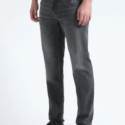 Flying Machine Men Straight Fit clean Look Light Fade Stretchable Jeans image 2