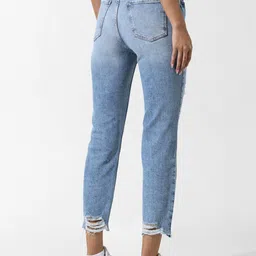 ONLY Women Skinny Fit High-Rise Highly Distressed Heavy Fade Stretchable Jeans image 3