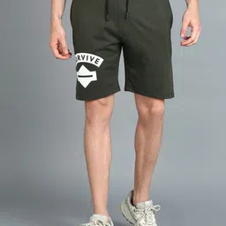 Urbano Fashion Men Mid Rise Slim Fit Cotton Shorts-image-61