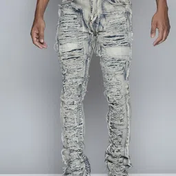 WAIMEA Men Classic Bootcut Highly Distressed Heavy Fade Stretchable Jeans-picture-26