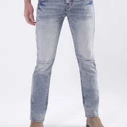 True Religion Men Super T Ricky Straight Fit Blue Mid Rise Jeans-image-0