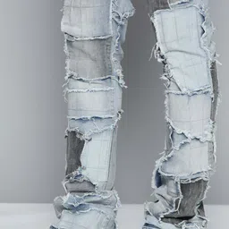 WAIMEA Men Classic Bootcut Mid-Rise Highly Distressed Heavy Fade Stretchable Jeans image 3