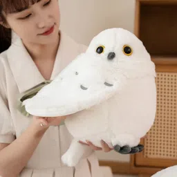 cherubs White Snowy Owl Plush Toy – Bird Plush Doll Gift for Kids & Harry Potter Fans - 38 cm image 3
