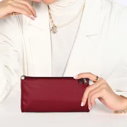 baberwal enterprises Casual Maroon Clutch image 2