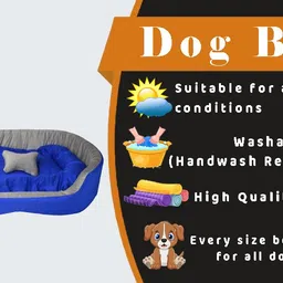 furry smile Premium Simple Bed With Haddi, Sofas & Chairs for Dogs and cat M Pet Bed image 4