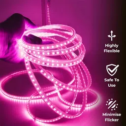 trendx 360 LEDs 3 m Pink Steady Strip Rice Lights image 3