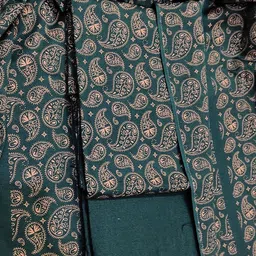 Unstitched Wool Salwar Suit Material Printed-image-2