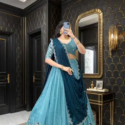 viraasat Embroidered Semi Stitched Lehenga Choli image 2