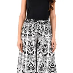 unique choice Women Regular Fit Black Cotton Blend Trousers image 5