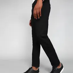 fliecainerer Men Boyfriend Mid Rise Black Jeans image 3