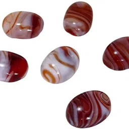 Sahiba Gems Brown Cut Natural Agate Gemstone image 3
