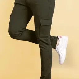 vasan Men Solid Dark Green Track Pants-picture-11