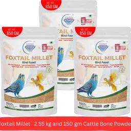 nitishree Foxtail Millet &calcium-150g Bird Food for Budgies,Finches, Cockatiels,Lovebirds Nuts 2.55 kg (3x0.85 kg) Dry New Born, Adult, Young, Senior Bird Food-picture-11