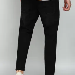 flying machine Men Slim Mid Rise Black Jeans image 4