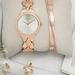 JOKER & WITCH Women Dial & Rose Gold Toned Stainless Steel Bracelet Style Straps Analogue Watch JWLT701-picture-28