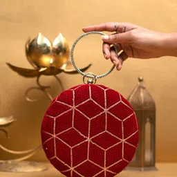 ARTKLIM Embroidered Box Clutch-image-82