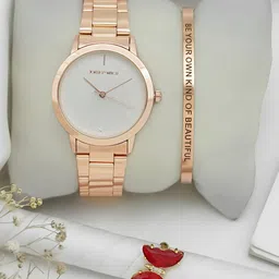 JOKER & WITCH Women White Dial & Rose Gold Toned Analogue Watch-JWLT657-picture-32