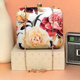 ARTKLIM Women Floral Printed Box Clutch-image-20
