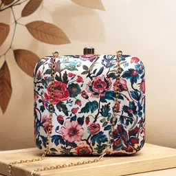 ARTKLIM Floral Printed Box Clutch-picture-34