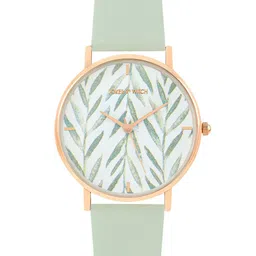 JOKER & WITCH Women White Printed Dial & Green Straps Analogue Watch-AMWW595-Green-picture-39