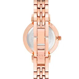 ANNE KLEIN Women Rose Gold-Toned Embellished Dial & Rose Gold Toned Bracelet Style Straps Analogue Watch image 2