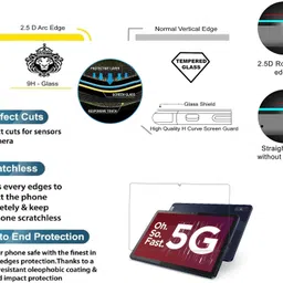 Mersal Edge To Edge Screen Guard for Lenovo Tab M10 5G 10.61 inch, Three times stronger than a regular screen protector image 4
