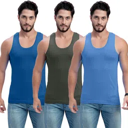 milton Pack of 3 sleeveless Innerwear | 100% Cotton Undershirt| Daily Wear | Pack of 3 Men Vest-picture-47