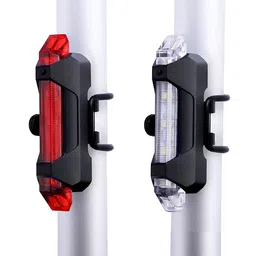 gadget deals White + Red Color USB Cycling Bike Light Tail Rear light Portable Rechargeable LED Front Rear Light Combo-picture-27