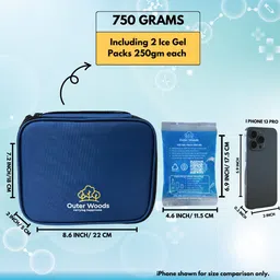 outer woods OW-21 Navy Insulin Cooler Bag Plus Pack image 2