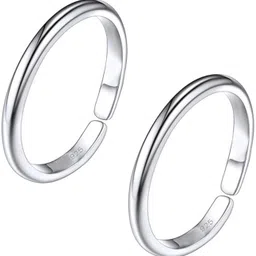 shree emporium Plain Simple Comfortable Leg Thumb-925 Silver Silver Plated Toe Ring-picture-25