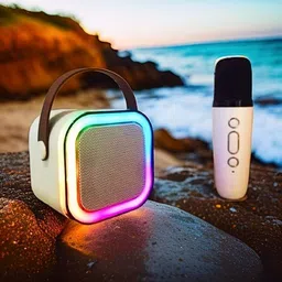 Sterling Bazaar Karaoke Speaker K12: Party POP Wireless Bluetooth Speaker with Mic, RGB 16 10 W Bluetooth Speaker-picture-21