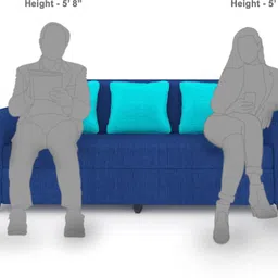 bharat lifestyle Desy Fabric 3 + 1 + 1 Sofa Set image 5