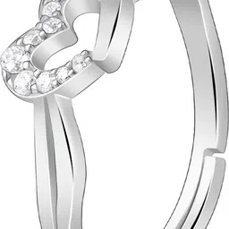 giva Sterling Silver Zircon Rhodium Plated Ring image 2