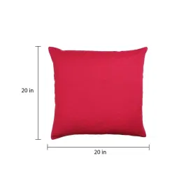 Pink Solid Cotton 20 x 20 Inches Cushion Covers (Set of 5) by Jamio Firati image 3