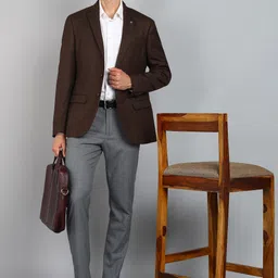 raymond Men Self Design Single Breasted Formal Blazer image 2