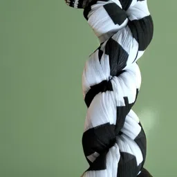 roundx Acrylic Printed Yellow, White Women Dupatta image 2