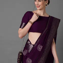 Mitera Ethnic Motifs Woven Design Zari Banarasi Saree image 4
