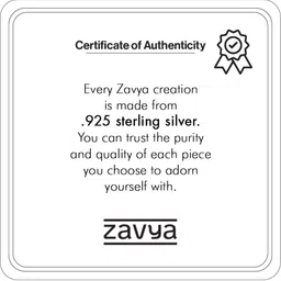 zavya Sterling Silver Cubic Zirconia Rhodium Plated Ring image 5