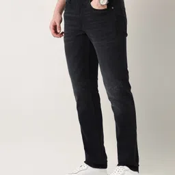ad by arvind Men Slim Mid Rise Grey Jeans image 2