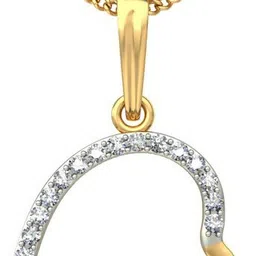 avsar BIS Hallmark AVP601YB 14kt Cubic Zirconia Yellow Gold Pendant-image-10