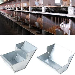 bethlehem Rabbit Feeder Box Pack of 2 Box Aluminium Pet Bowl Aluminium Pet Bowl & Bottle image 2