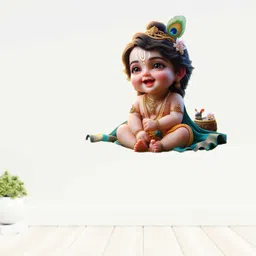 shopglow CUTE KRISHNA WALL STICKER-picture-42