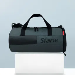 sfane 25 L Gym Duffel Bag - Gray & Black Leather Sports Duffel - Black-picture-29