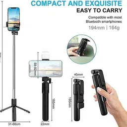 CHG Best sale R1s Wireless Selfie Stick Stand Remote Flash Light All SmartZ26 Tripod Ball Head image 2