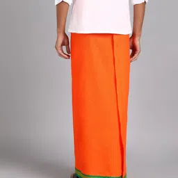 Sawariya handloom Striped, Solid Men Dhoti image 2