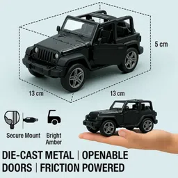 nithya Thar 1:32 Scale Die-Cast Metal Pull Back SUV Model Openable Doors image 3