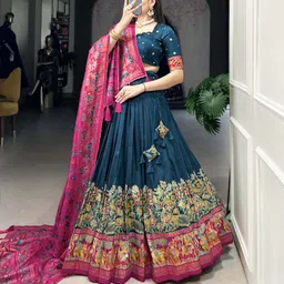 tkm Self Design Semi Stitched Lehenga Choli image 5